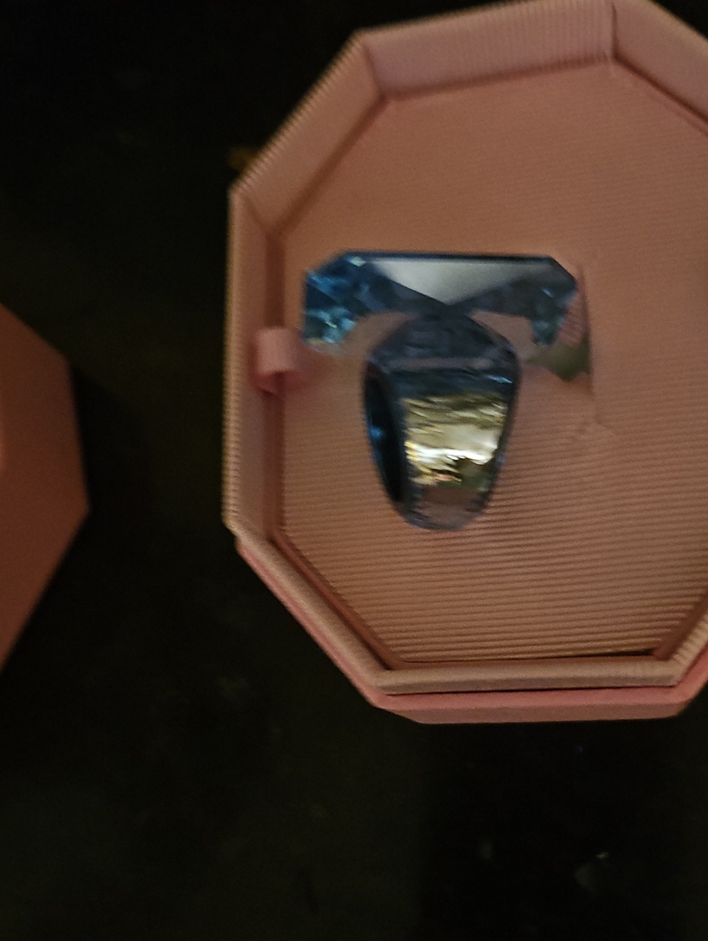 Blue Crystal Statement Ring - Women Jewelry SIZE 6 - Picture 6 of 7